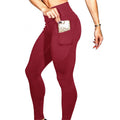 Leggings de Yoga para Mujer con Bolsillo para Telefono -- Cintura Alta y Alta Elasticidad