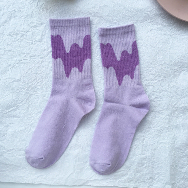 Calcetines de Colores Candy con Tubo-- Set Combinable para Mujer