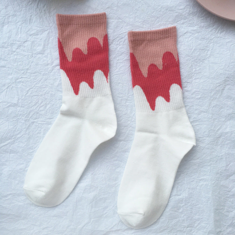 Calcetines de Colores Candy con Tubo-- Set Combinable para Mujer