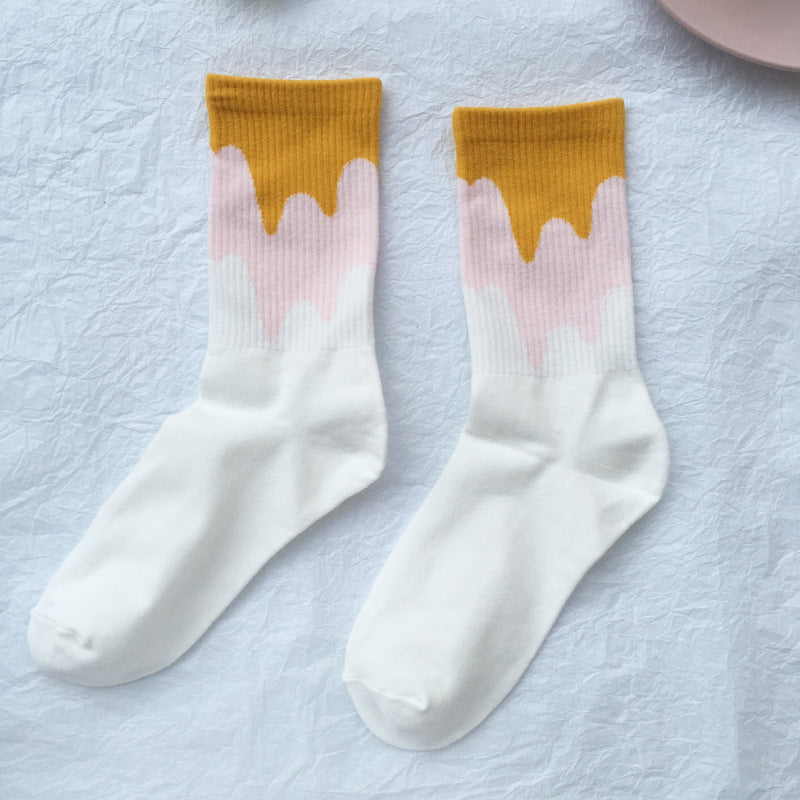 Calcetines de Colores Candy con Tubo-- Set Combinable para Mujer