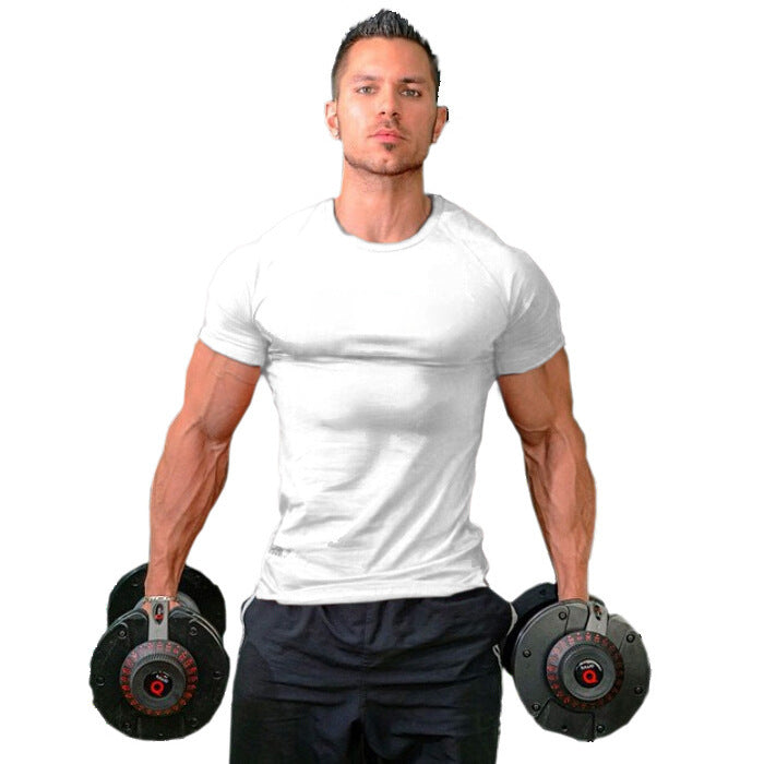 Camiseta de compresion monocromatica para fitness