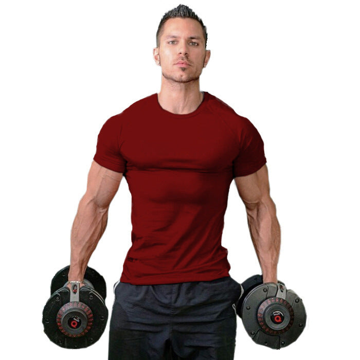Camiseta de compresion monocromatica para fitness