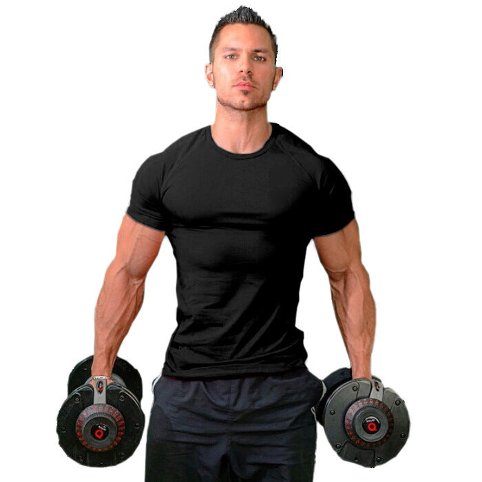 Camiseta de compresion monocromatica para fitness
