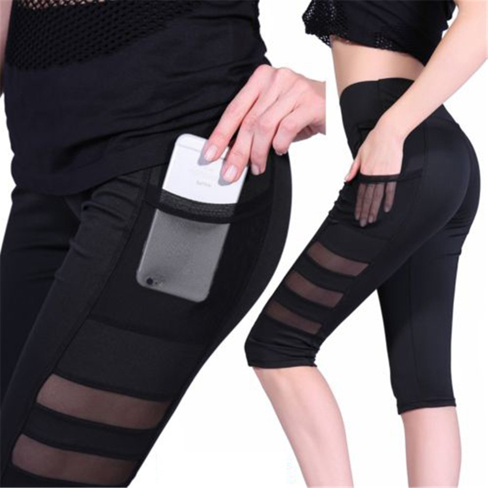 Leggings Deportivos Helisopus para mujer -- Cintura Alta, Secado Rapido, Malla Elastica y Bolsillo