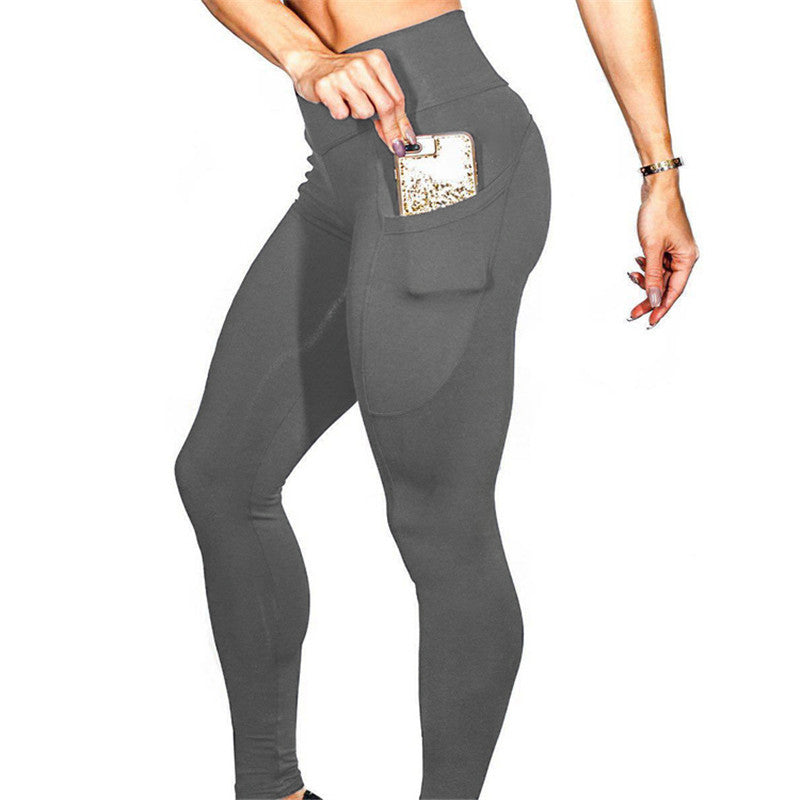 Leggings de Yoga para Mujer con Bolsillo para Telefono -- Cintura Alta y Alta Elasticidad