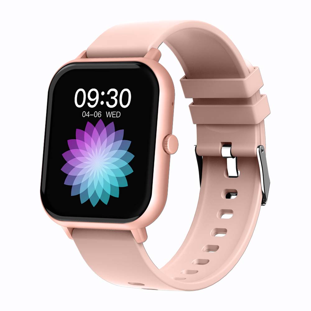Smartwatch cuadrado con llamadas BT, monitor de ritmo cardiaco, modo deportivo y resistente al agua para hombre y mujer