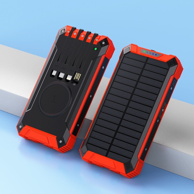 Cargador Inalámbrico Solar Fuente de Alimentación Portátil