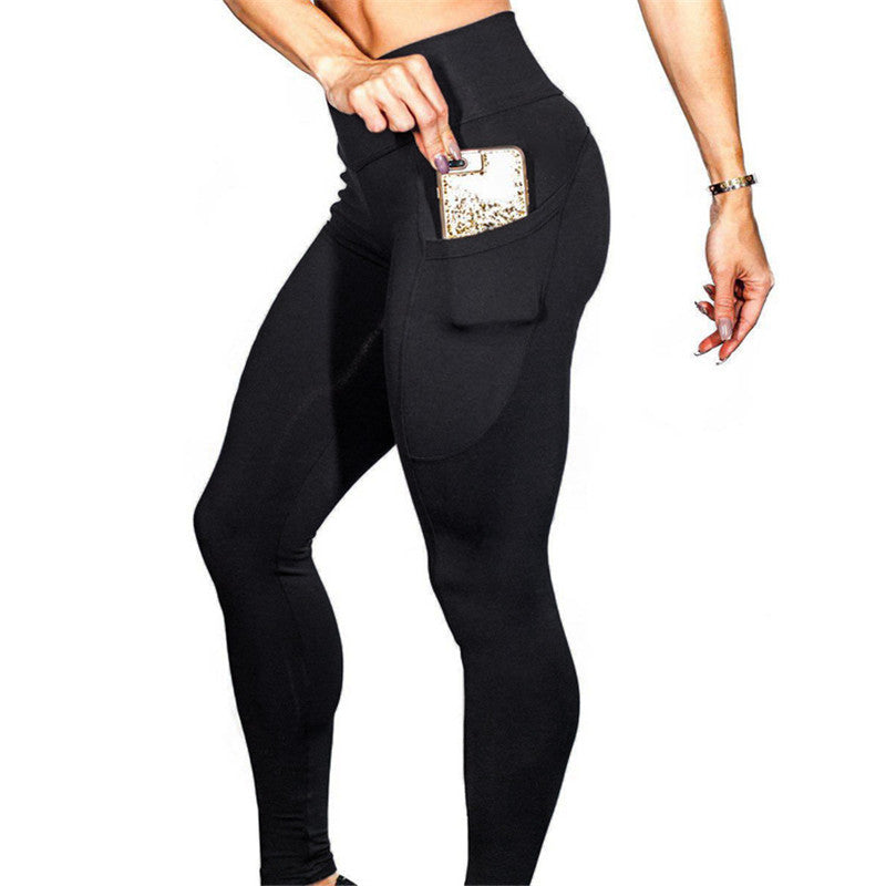 Leggings de Yoga para Mujer con Bolsillo para Telefono -- Cintura Alta y Alta Elasticidad