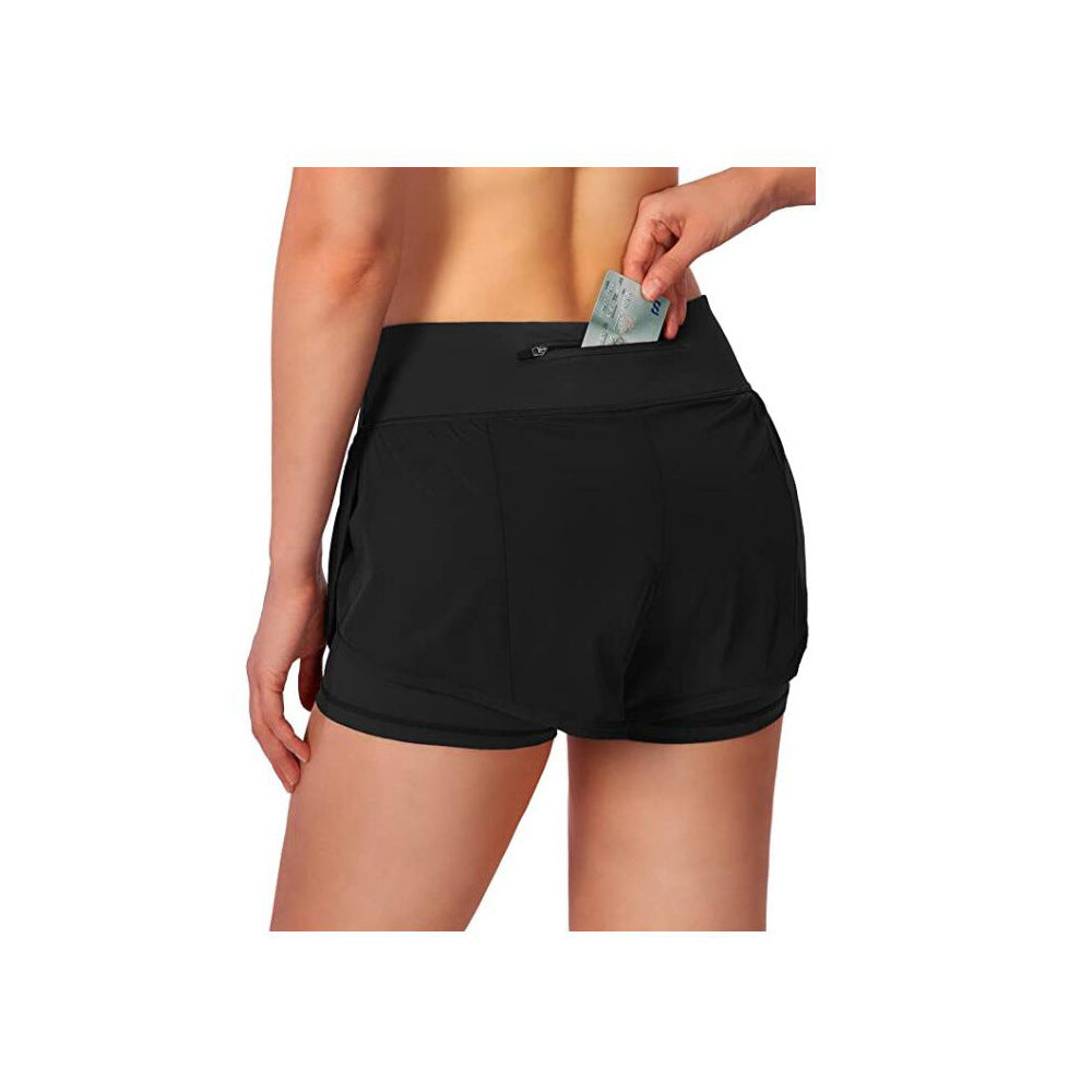 Yoga Fake Two-piece Double-layer Anti-exposure Shorts