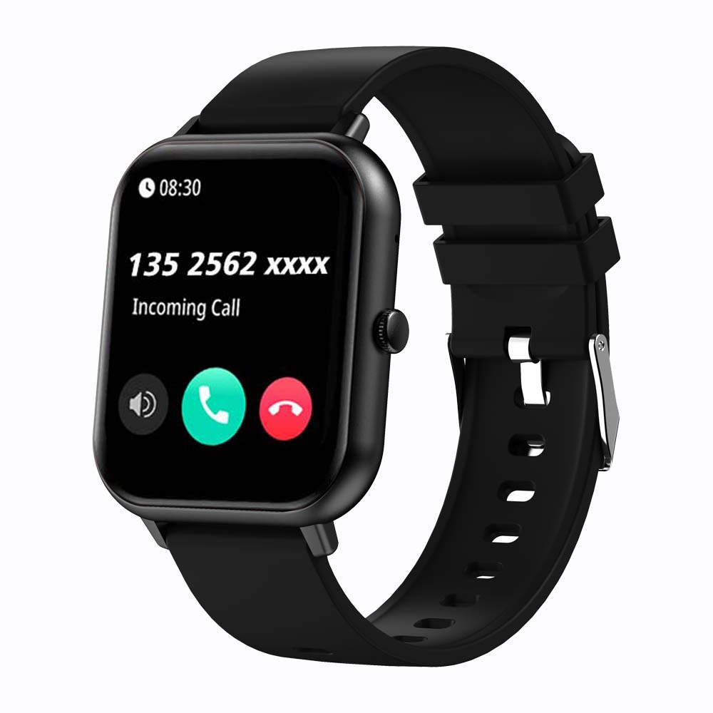 Smartwatch cuadrado con llamadas BT, monitor de ritmo cardiaco, modo deportivo y resistente al agua para hombre y mujer