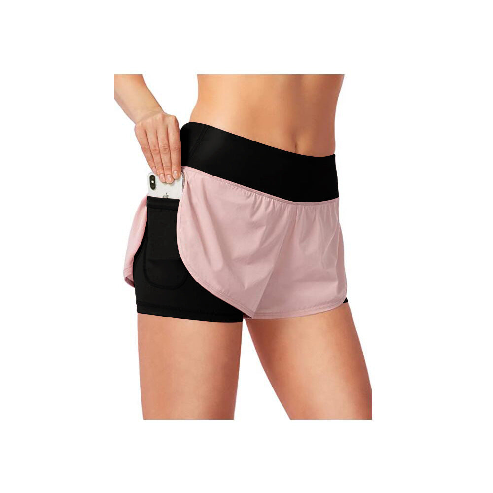 Yoga Fake Two-piece Double-layer Anti-exposure Shorts