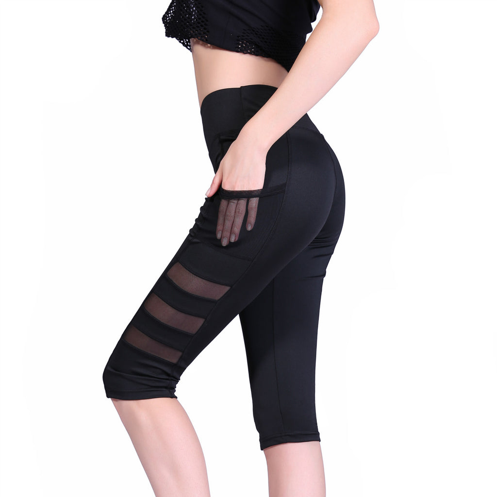 Leggings Deportivos Helisopus para mujer -- Cintura Alta, Secado Rapido, Malla Elastica y Bolsillo