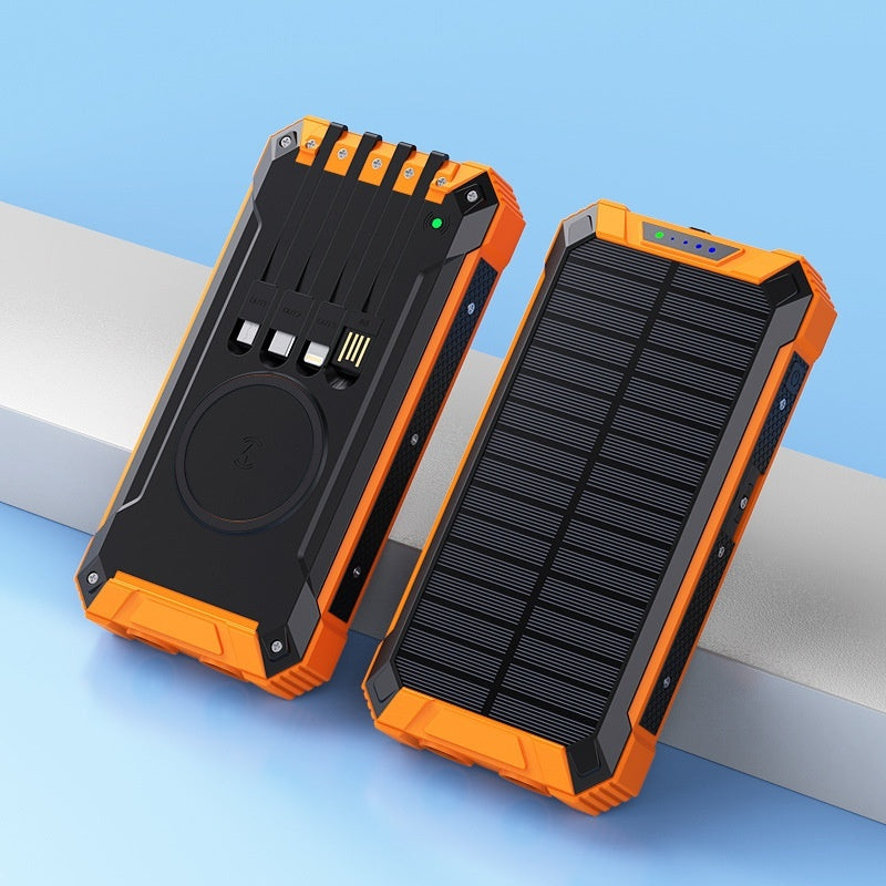 Cargador Inalámbrico Solar Fuente de Alimentación Portátil