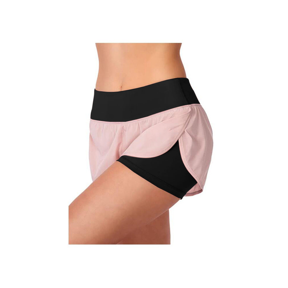 Yoga Fake Two-piece Double-layer Anti-exposure Shorts