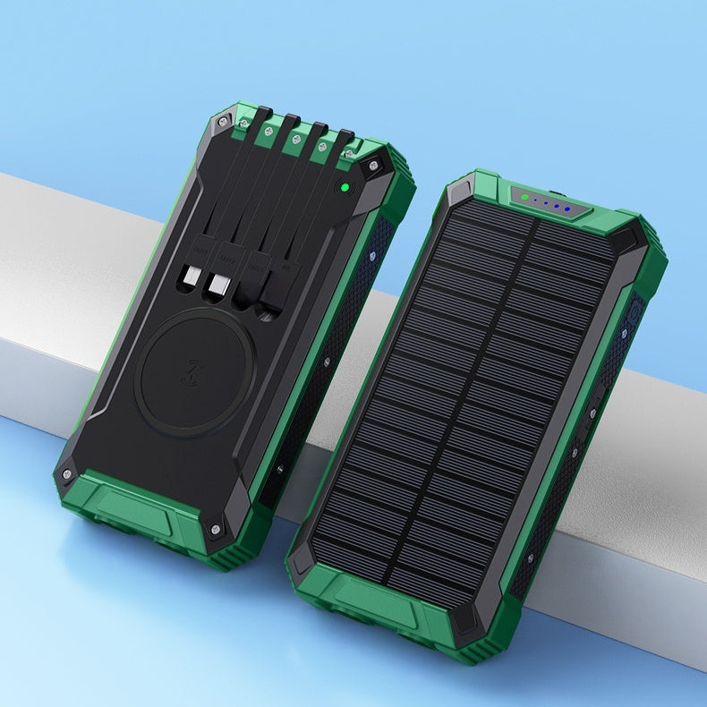 Cargador Inalámbrico Solar Fuente de Alimentación Portátil